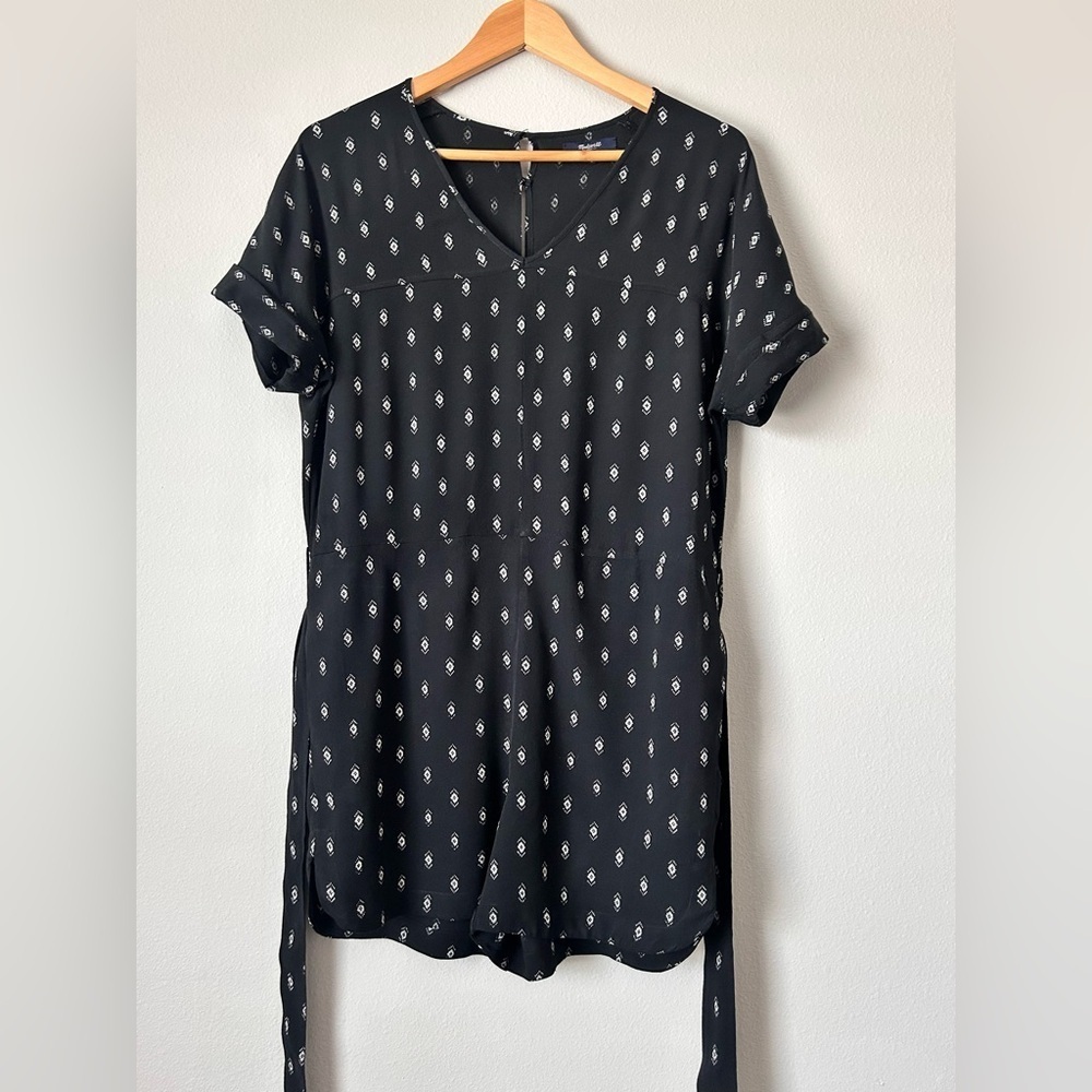 Madewell Black and White Patterned Jumpsuit - Picture 4 of 9
